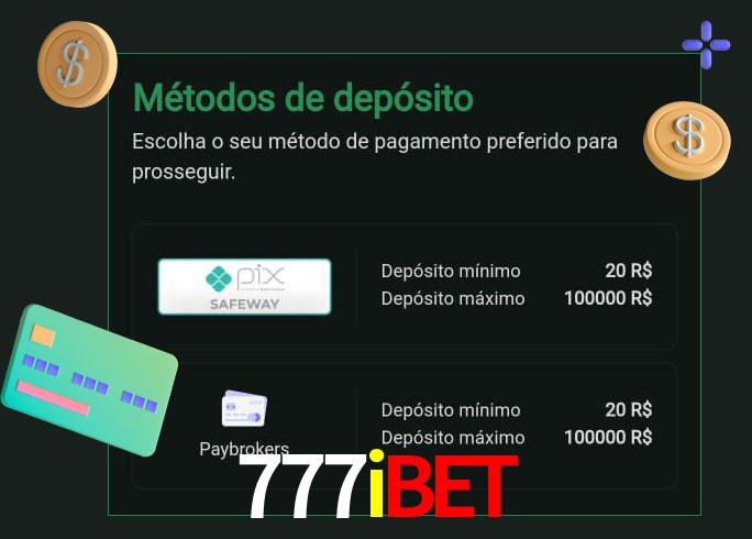 O cassino 777ibet oferece uma grande variedade de métodos de pagamento
